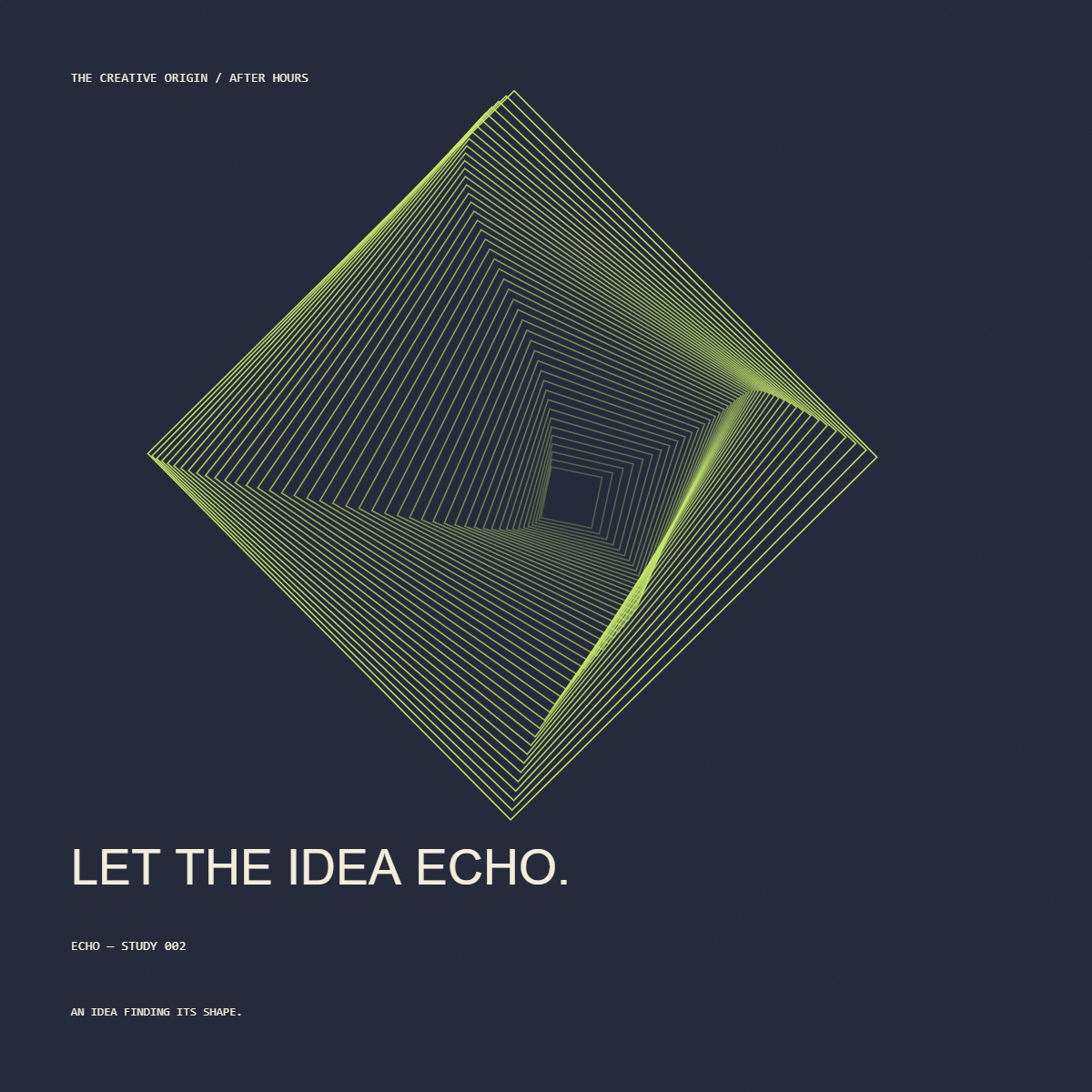 Echo: Leave an impression. Procedural TCO poster.
